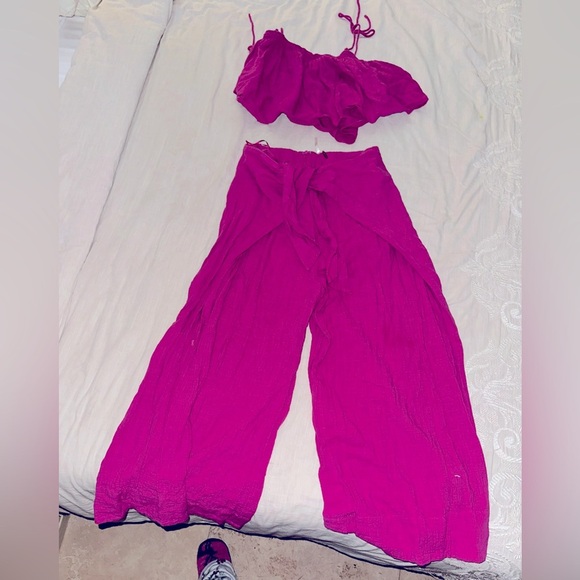 Free People Tropic Babe Set in Dark Pink - Picture 7 of 8